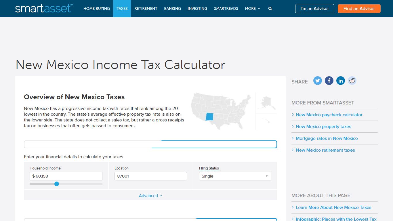 New Mexico Income Tax Calculator - SmartAsset